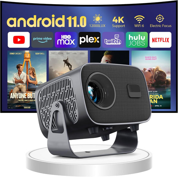 جهاز عرض LED – Full HD 1080P مع Android 11 وWiFi 5G